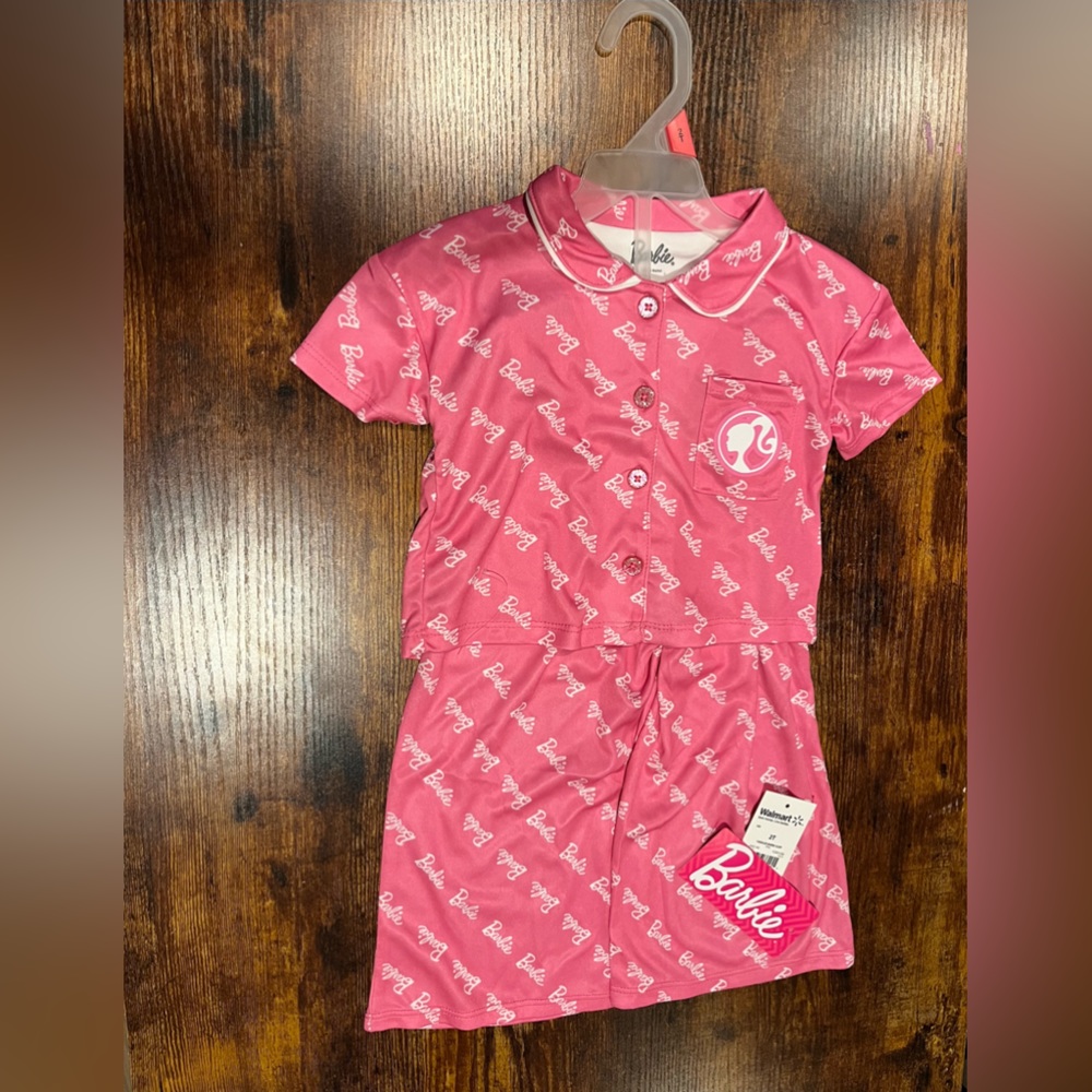 Pink Barbie Toddler PJ Set
